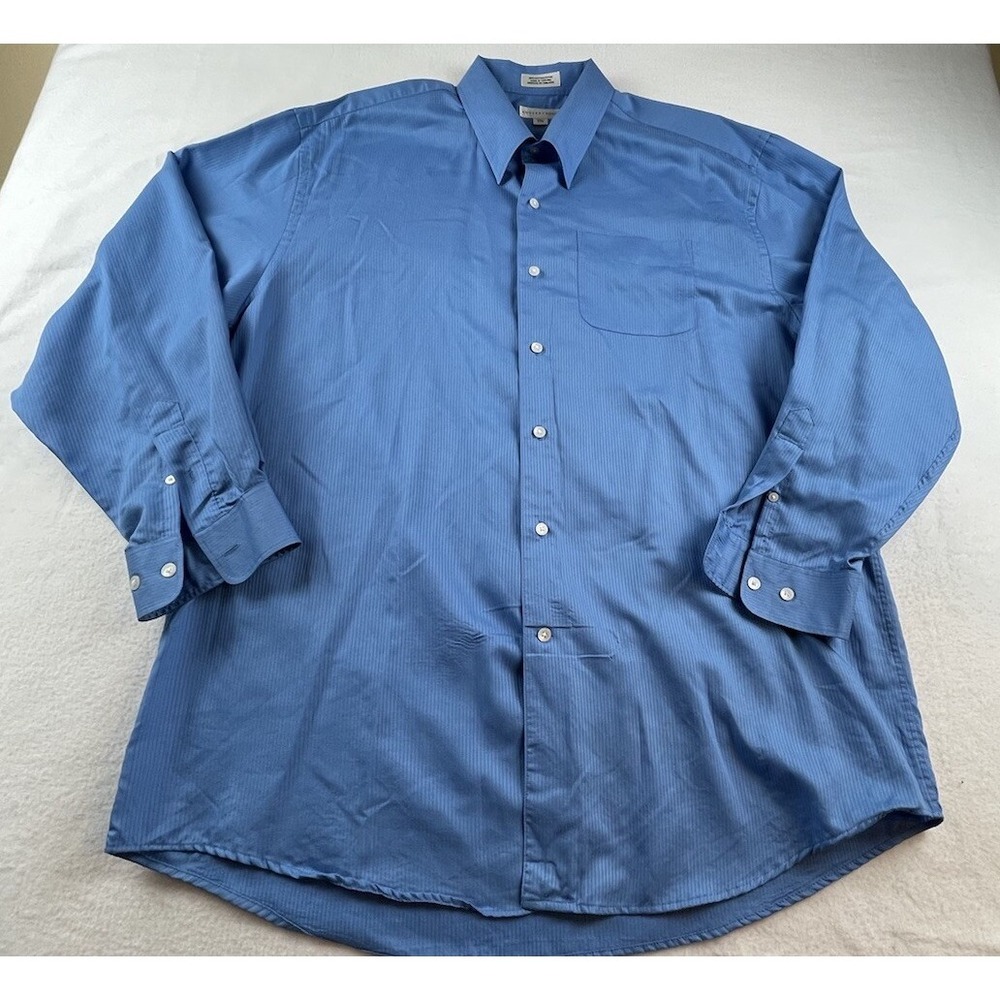 Cutter & Buck Button Down Dress Shirt Blue Size XXL EUC